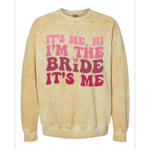  Bride Funny Its Me Hi I'm The Bride Its Me Colorblast Crewneck Sweatshirt