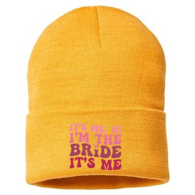  Bride Funny Its Me Hi I'm The Bride Its Me Sustainable Knit Beanie