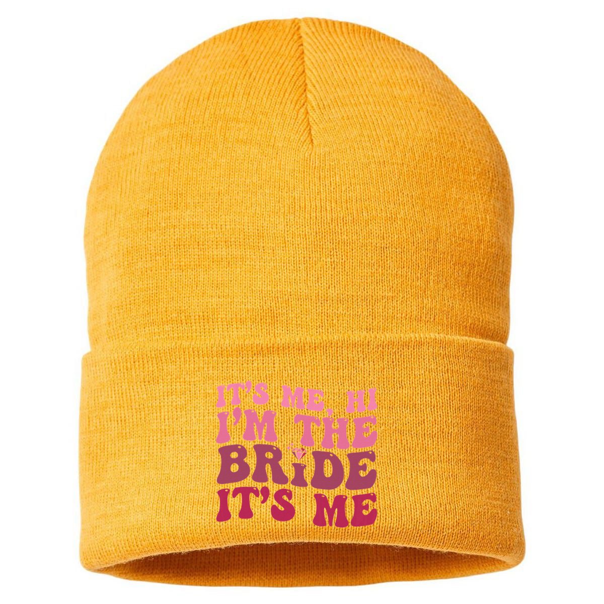  Bride Funny Its Me Hi I'm The Bride Its Me Sustainable Knit Beanie