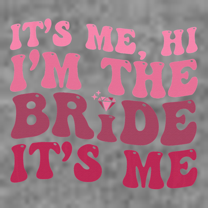  Bride Funny Its Me Hi I'm The Bride Its Me 7-Panel Snapback Hat