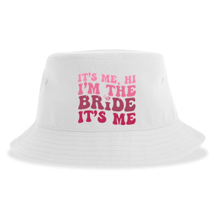  Bride Funny Its Me Hi I'm The Bride Its Me Sustainable Bucket Hat