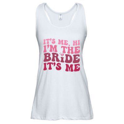  Bride Funny Its Me Hi I'm The Bride Its Me Ladies Essential Flowy Tank