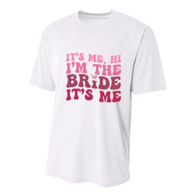  Bride Funny Its Me Hi I'm The Bride Its Me Youth Performance Sprint T-Shirt