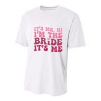  Bride Funny Its Me Hi I'm The Bride Its Me Youth Performance Sprint T-Shirt