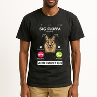 Big Floppa Is Calling Caracal Big Cat Floopa Memes Tall T-Shirt