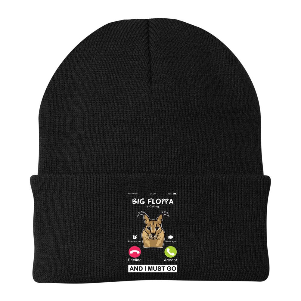 Big Floppa Is Calling Caracal Big Cat Floopa Memes Beanie