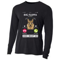 Big Floppa Is Calling Caracal Big Cat Floopa Memes Cooling Performance Long Sleeve Crew