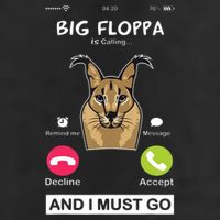 Big Floppa Is Calling Caracal Big Cat Floopa Memes 25L Jumbo Tote