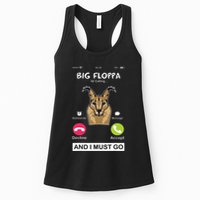Big Floppa Is Calling Caracal Big Cat Floopa Memes Womens Tank Top