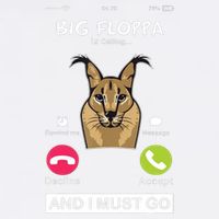 Big Floppa Is Calling Caracal Big Cat Floopa Memes Garment-Dyed Sweatshirt