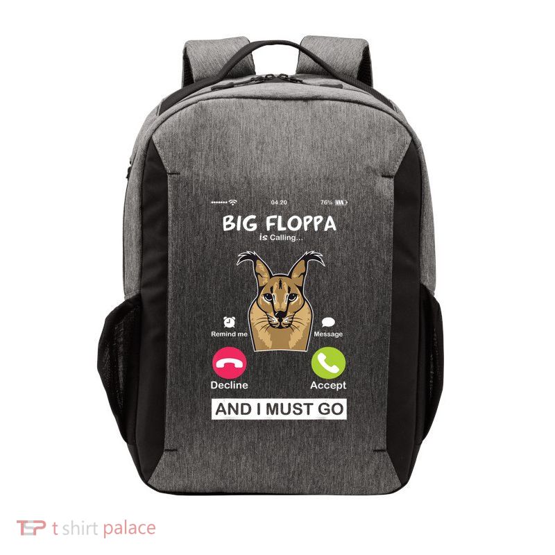 Big Floppa Is Calling Caracal Big Cat Floopa Memes Vector Backpack