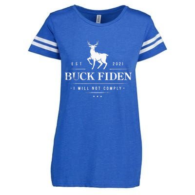 Buck Fiden I Will Not Comply Deer Enza Ladies Jersey Football T-Shirt