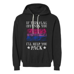 Bisexual Flag If This Offends You Bi Pride Lgbtq Garment-Dyed Fleece Hoodie