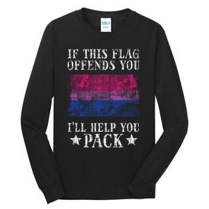 Bisexual Flag If This Offends You Bi Pride Lgbtq Tall Long Sleeve T-Shirt