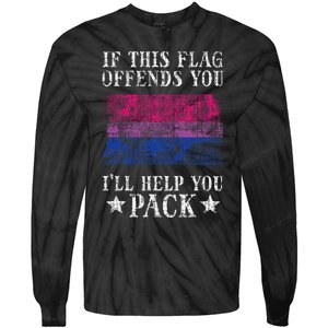 Bisexual Flag If This Offends You Bi Pride Lgbtq Tie-Dye Long Sleeve Shirt