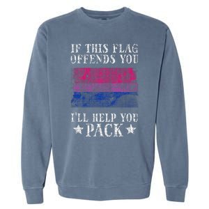 Bisexual Flag If This Offends You Bi Pride Lgbtq Garment-Dyed Sweatshirt