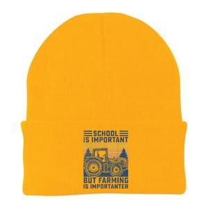 But Farming Is Importanter Farmer Tractor Funny Farm Boys Knit Cap Winter Beanie