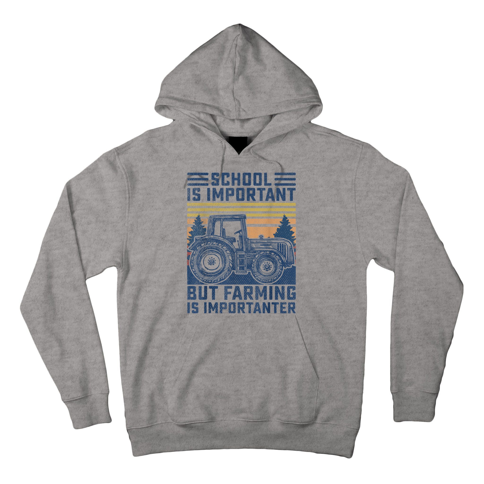But Farming Is Importanter Farmer Tractor Funny Farm Boys Tall Hoodie