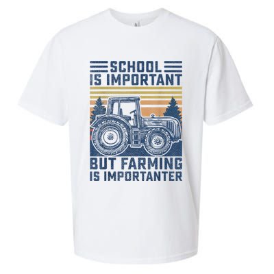 But Farming Is Importanter Farmer Tractor Funny Farm Boys Sueded Cloud Jersey T-Shirt