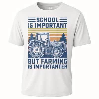 But Farming Is Importanter Farmer Tractor Funny Farm Boys Performance Shirt