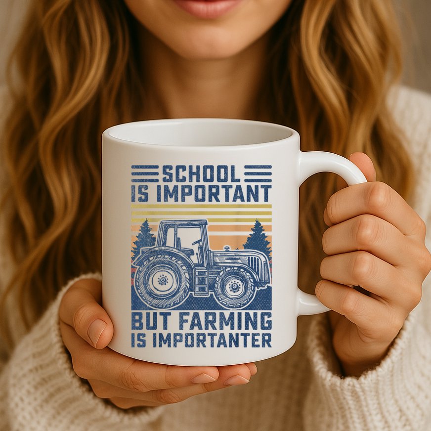But Farming Is Importanter Farmer Tractor Funny Farm Boys Mug