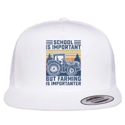 But Farming Is Importanter Farmer Tractor Funny Farm Boys Flatbill Hat