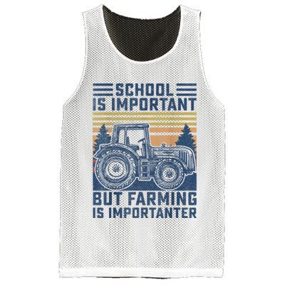 But Farming Is Importanter Farmer Tractor Funny Farm Boys Mesh Reversible Basketball Jersey Tank