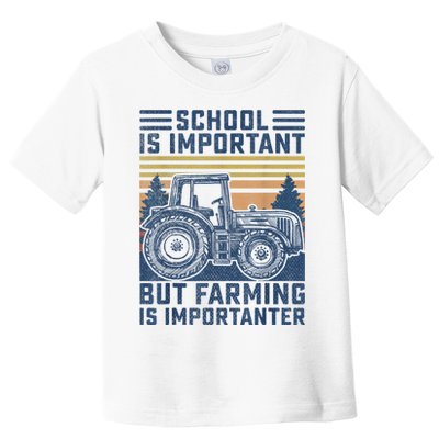 But Farming Is Importanter Farmer Tractor Funny Farm Boys Toddler T-Shirt