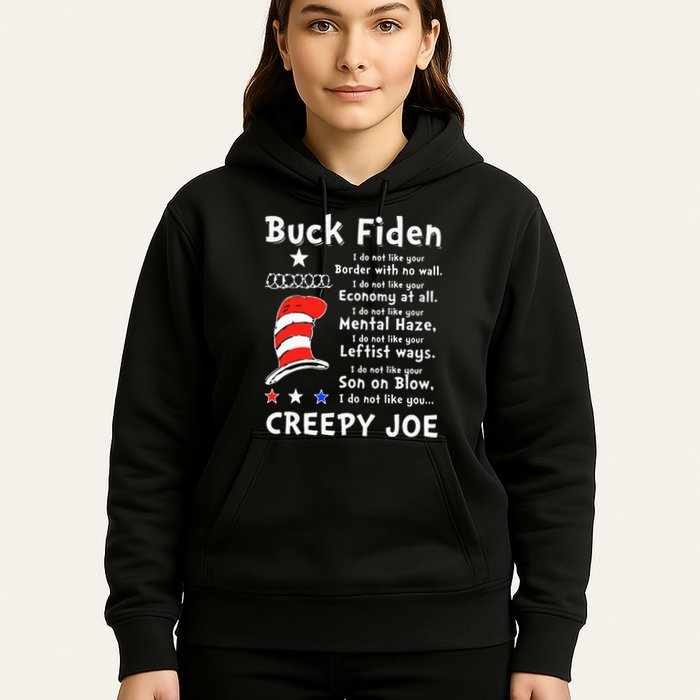 Buck Fiden I Do Not Like Your Border With No Wall Us Flag Hoodie