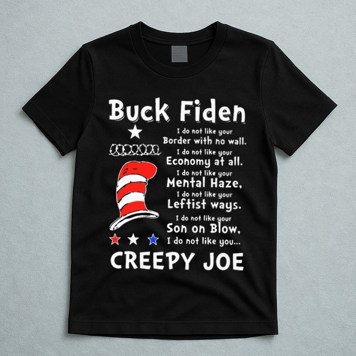 Buck Fiden I Do Not Like Your Border With No Wall Us Flag T-Shirt