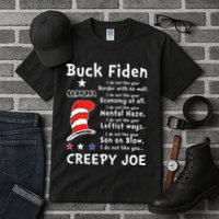 Buck Fiden I Do Not Like Your Border With No Wall Us Flag Tall T-Shirt