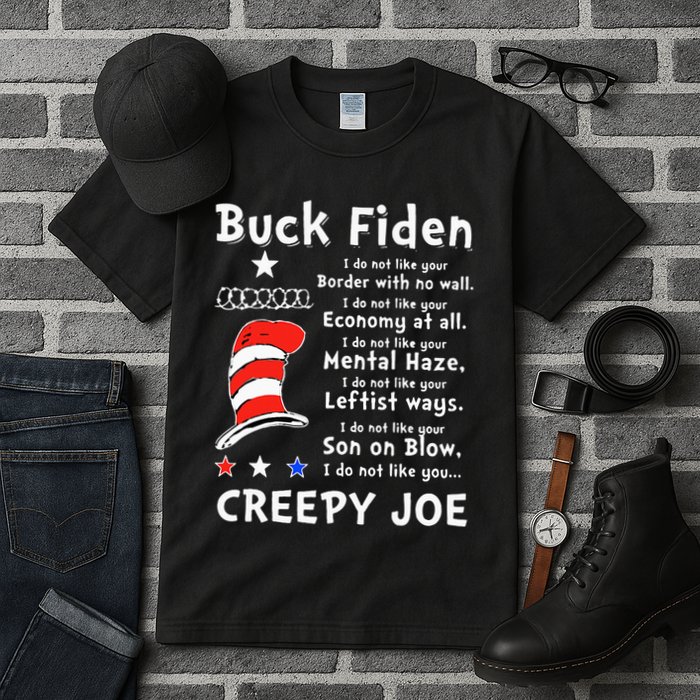 Buck Fiden I Do Not Like Your Border With No Wall Us Flag Tall T-Shirt