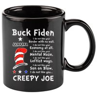 Buck Fiden I Do Not Like Your Border With No Wall Us Flag 11oz C Handle Ceramic Mug