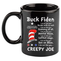 Buck Fiden I Do Not Like Your Border With No Wall Us Flag 11oz C Handle Ceramic Mug