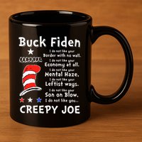 Buck Fiden I Do Not Like Your Border With No Wall Us Flag 11oz C Handle Ceramic Mug