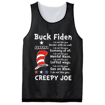 Buck Fiden I Do Not Like Your Border With No Wall Us Flag Mesh Reversible Basketball Jersey Tank