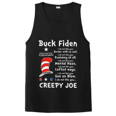Buck Fiden I Do Not Like Your Border With No Wall Us Flag PosiCharge Competitor Tank