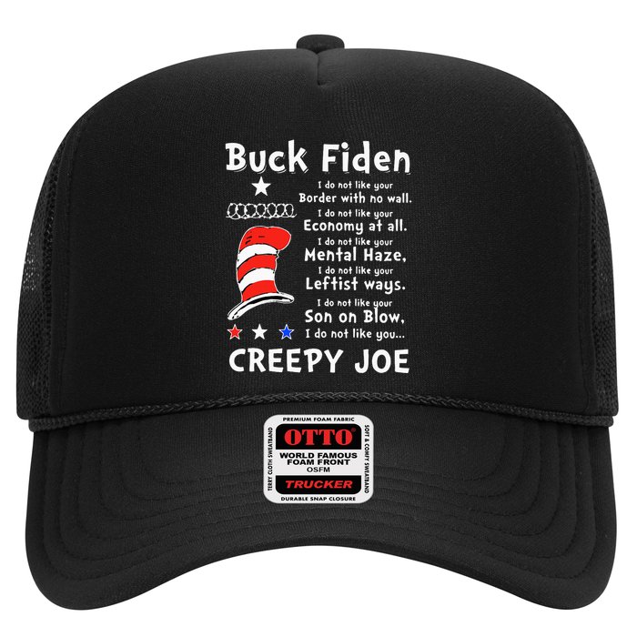 Buck Fiden I Do Not Like Your Border With No Wall Us Flag Trucker Hat
