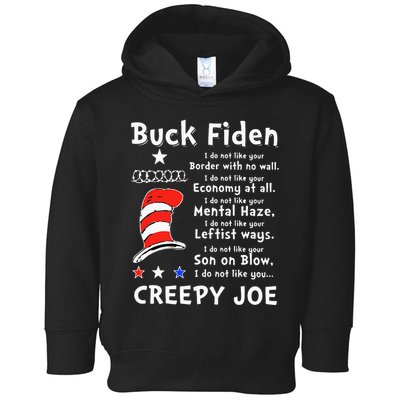 Buck Fiden I Do Not Like Your Border With No Wall Us Flag Toddler Hoodie