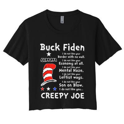 Buck Fiden I Do Not Like Your Border With No Wall Us Flag Crop Top