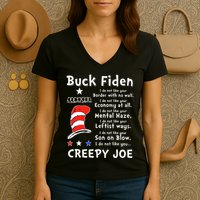 Buck Fiden I Do Not Like Your Border With No Wall Us Flag Women's V-Neck T-Shirt