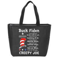 Buck Fiden I Do Not Like Your Border With No Wall Us Flag Zip Tote Bag