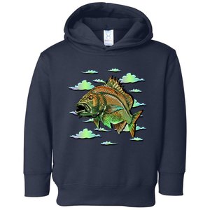 Bass Fishing Illustration River Hook Toddler Hoodie