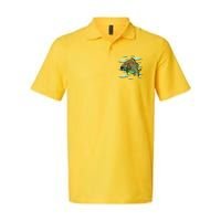 Bass Fishing Illustration River Hook Softstyle Adult Sport Polo