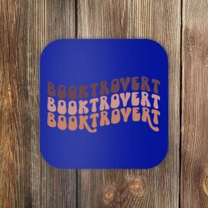 Booktrovert Funny Introvert Book Lover Bookworm Gift Coaster