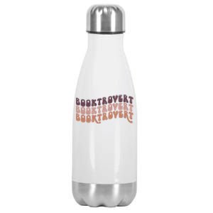 Booktrovert Funny Introvert Book Lover Bookworm Gift Stainless Steel Insulated Water Bottle