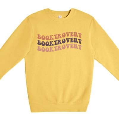 Booktrovert Funny Introvert Book Lover Bookworm Gift Premium Crewneck Sweatshirt