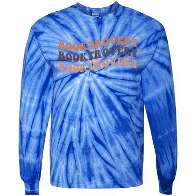 Booktrovert Funny Introvert Book Lover Bookworm Gift Tie-Dye Long Sleeve Shirt