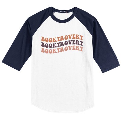 Booktrovert Funny Introvert Book Lover Bookworm Gift Baseball Sleeve Shirt