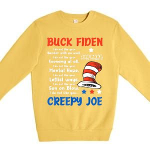 Buck Fiden I Do Not Like Your Border With No Wall Us Flag Premium Crewneck Sweatshirt